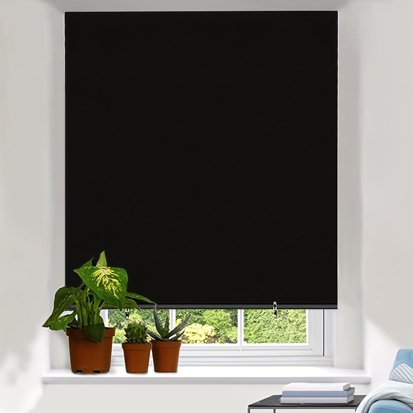 Blackout Roller Shades Cordless Window Blinds Thermal Insulated UV Protection