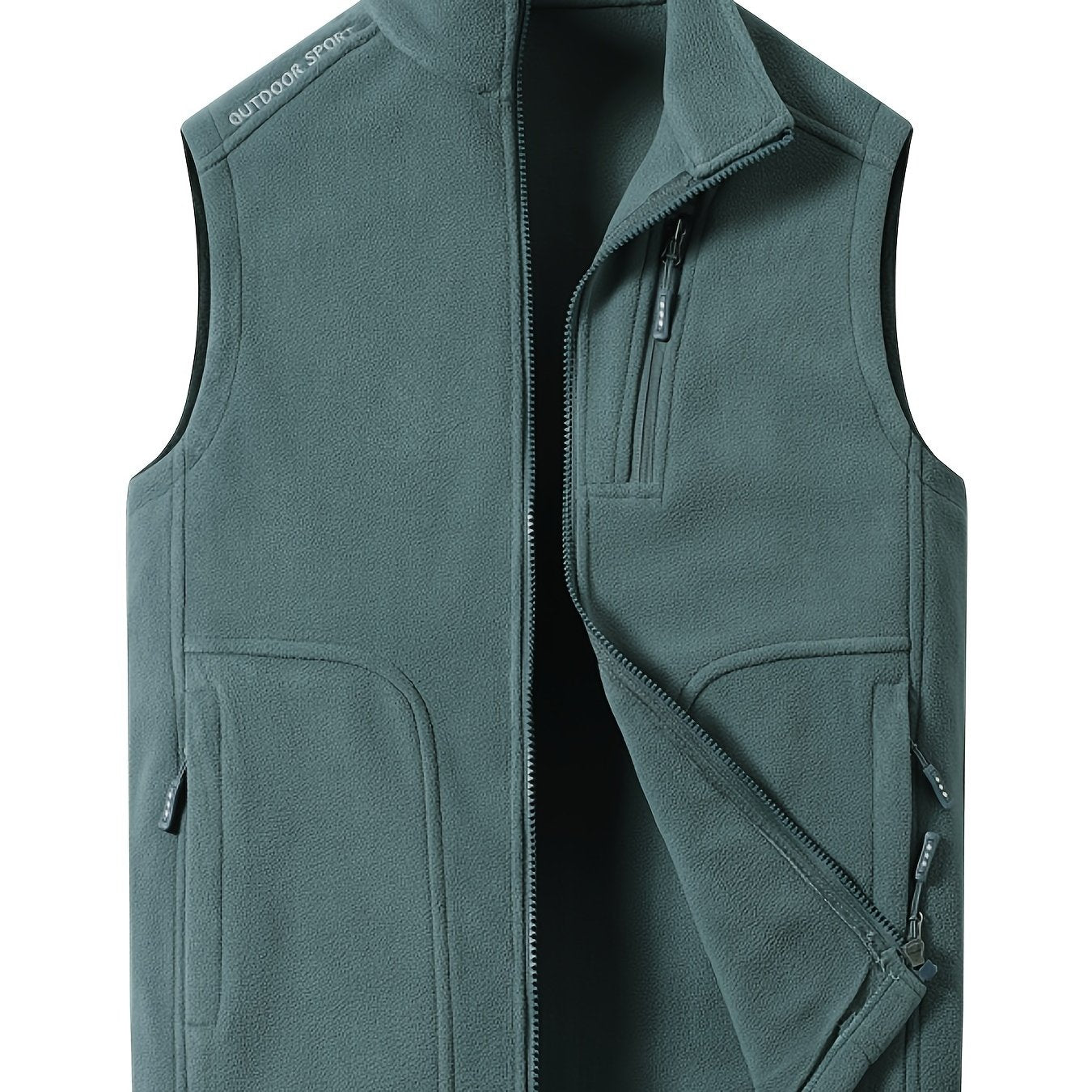 Men's High Collar Fleece Vest - Stay Warm and Stylish