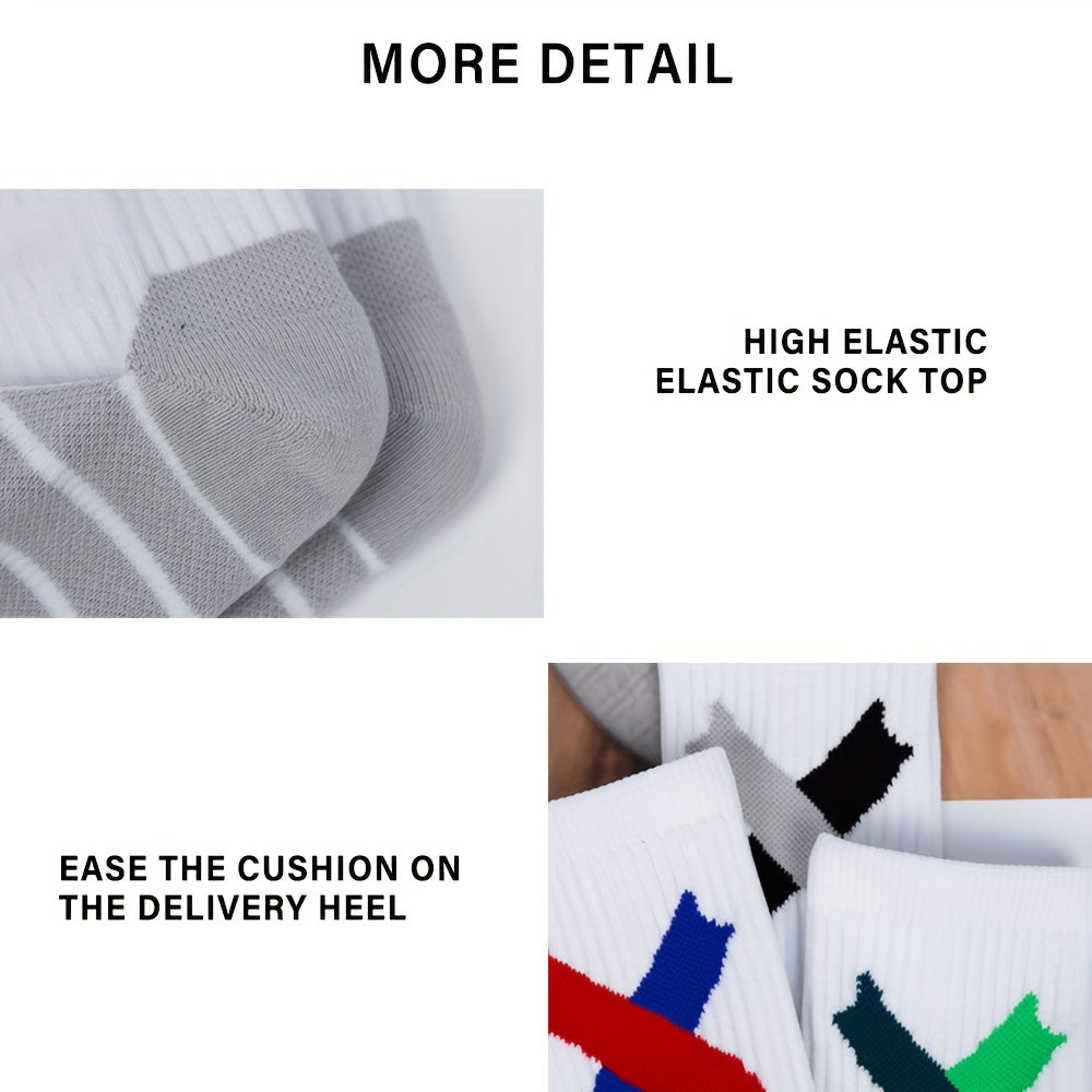 3Pairs Breathable Compression Football Mid calf Socks