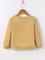 KID'S DAD LOVE Letter Print Crew Neck Sweatshirt