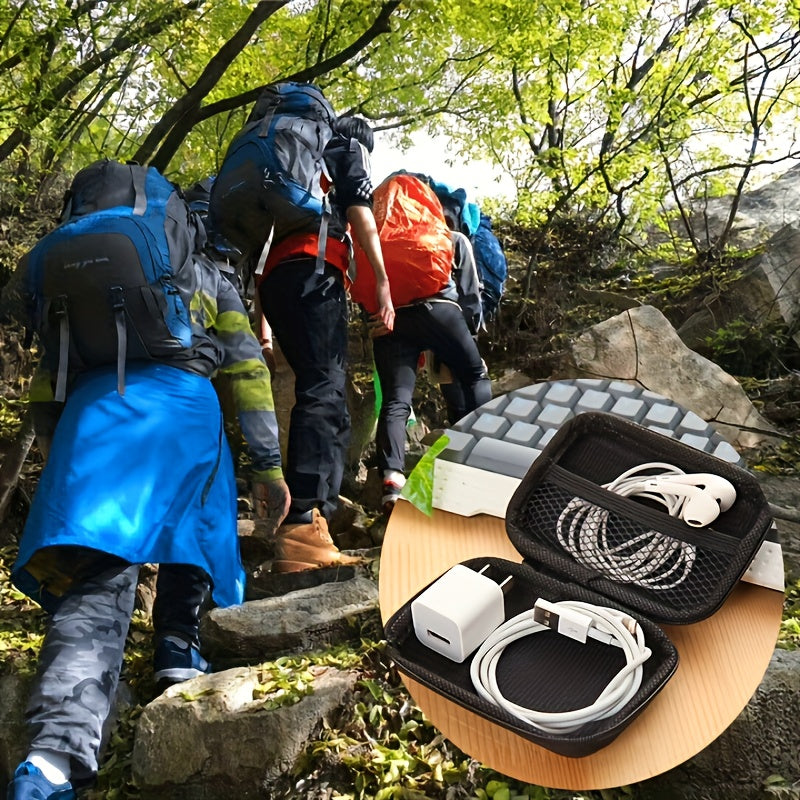 2pcs Travel Charger Storage Bags Mini Earphone Storage Boxes