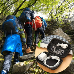 2pcs Travel Charger Storage Bags Mini Earphone Storage Boxes