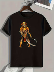 Skeleton Pattern Print Men's Sports T-shirt for Fitness