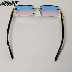 Rimless Square Gradient Sunglasses for Men and Women