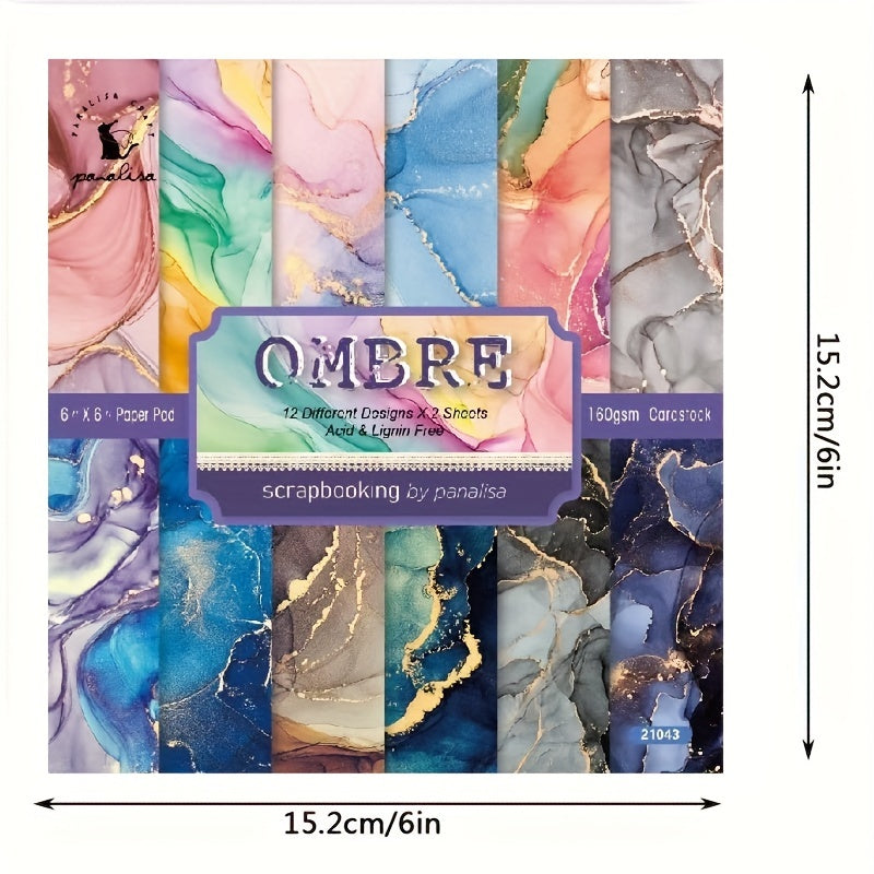 DIY Photo Album Scrapbook Journaling Paper 6 inch Abstract Background Paper
