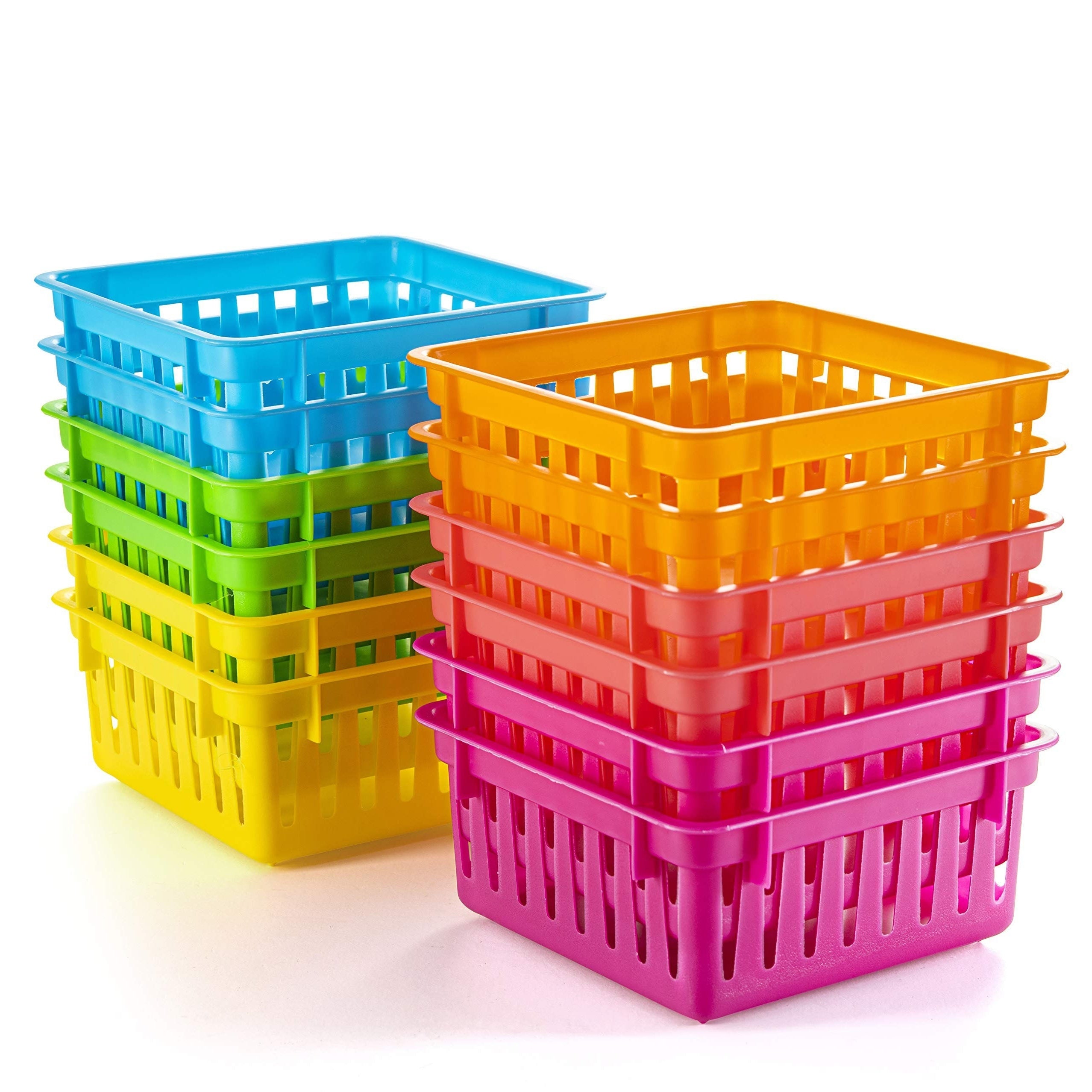 12pcs Classroom Storage Basket Crayon And Pencil Organizer Box
