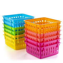 12pcs Classroom Storage Basket Crayon And Pencil Organizer Box