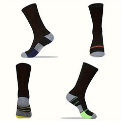 5 Pairs Men's Non Slip Shock Absorption Sport Socks