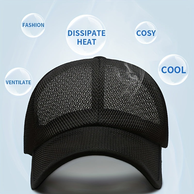 Men's Sunshade Mesh Baseball Cap Breathable Outdoor Fishing Hat