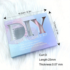 25mm DIY Eyelash Extension Kit w/ Mascara Brush, Glue & Applicator
