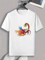 Lobster Print Men's Graphic Tee for Summer
