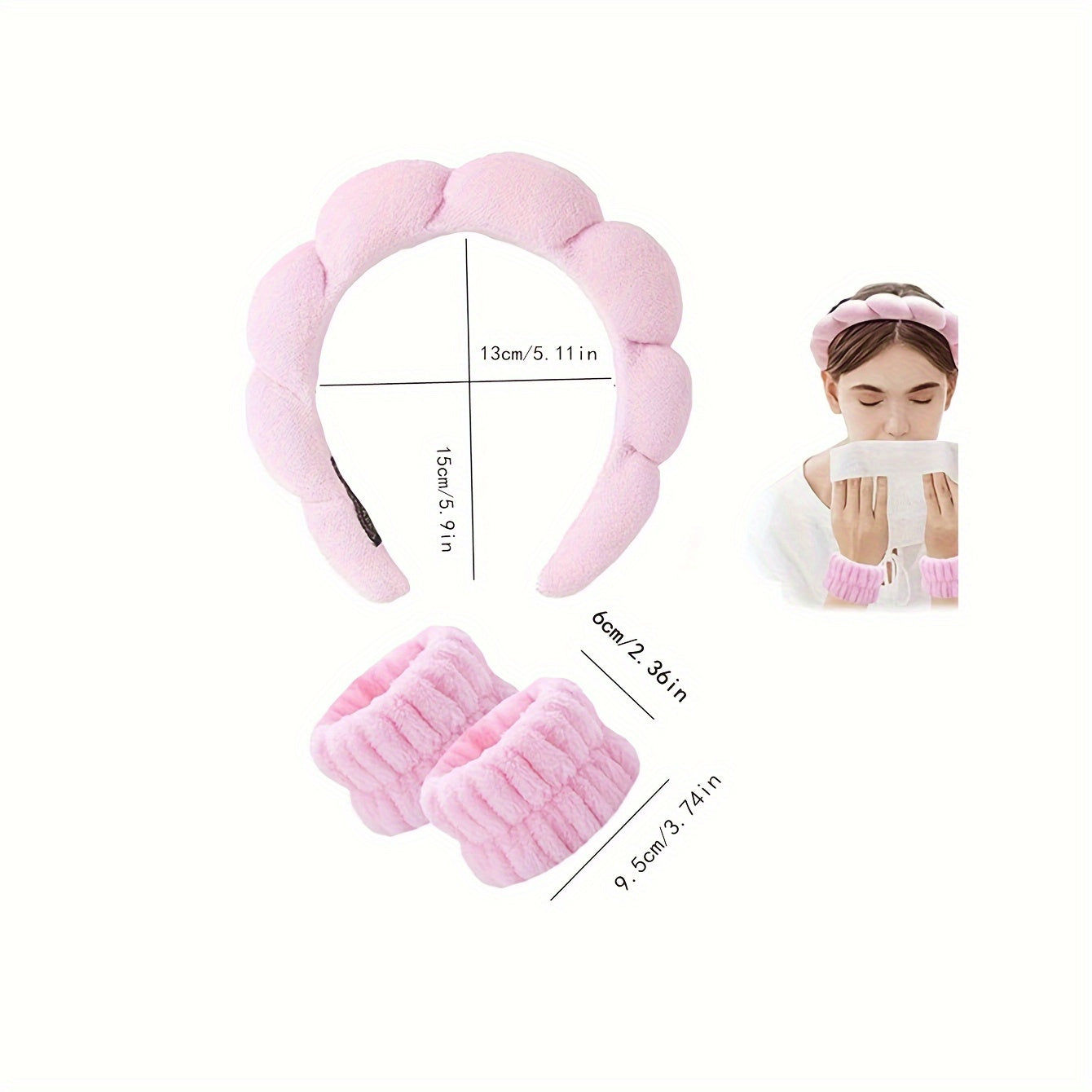 SoftTouch Solid Elastic Headband 3pcs Set