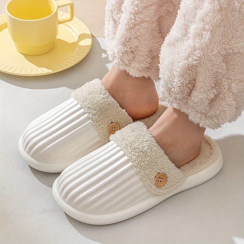 Women's Detachable Lined Slippers Closed Toe Indoor Shoes
