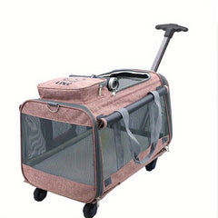Airline Approved Cat Carrier Wheeled Pet Carrier For Dogs And Cats
