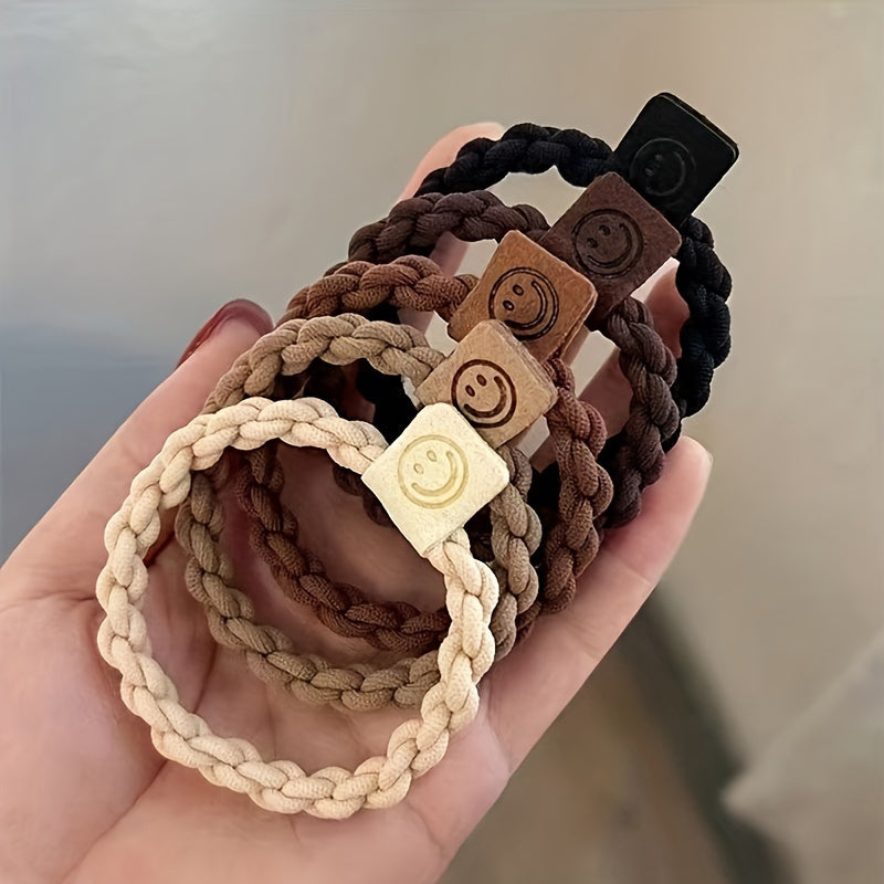 5pcs High Elastic Hair Ties Hair Band Thick Hair Rope