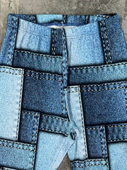 Casual Denim Print Skinny Leggings