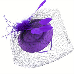 Women's Flower Veil Head Piece Fascinator Tea Party Derby Hat Head Accessory