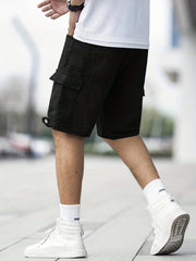 Classic Cargo Cotton Denim Men's Shorts for Summer
