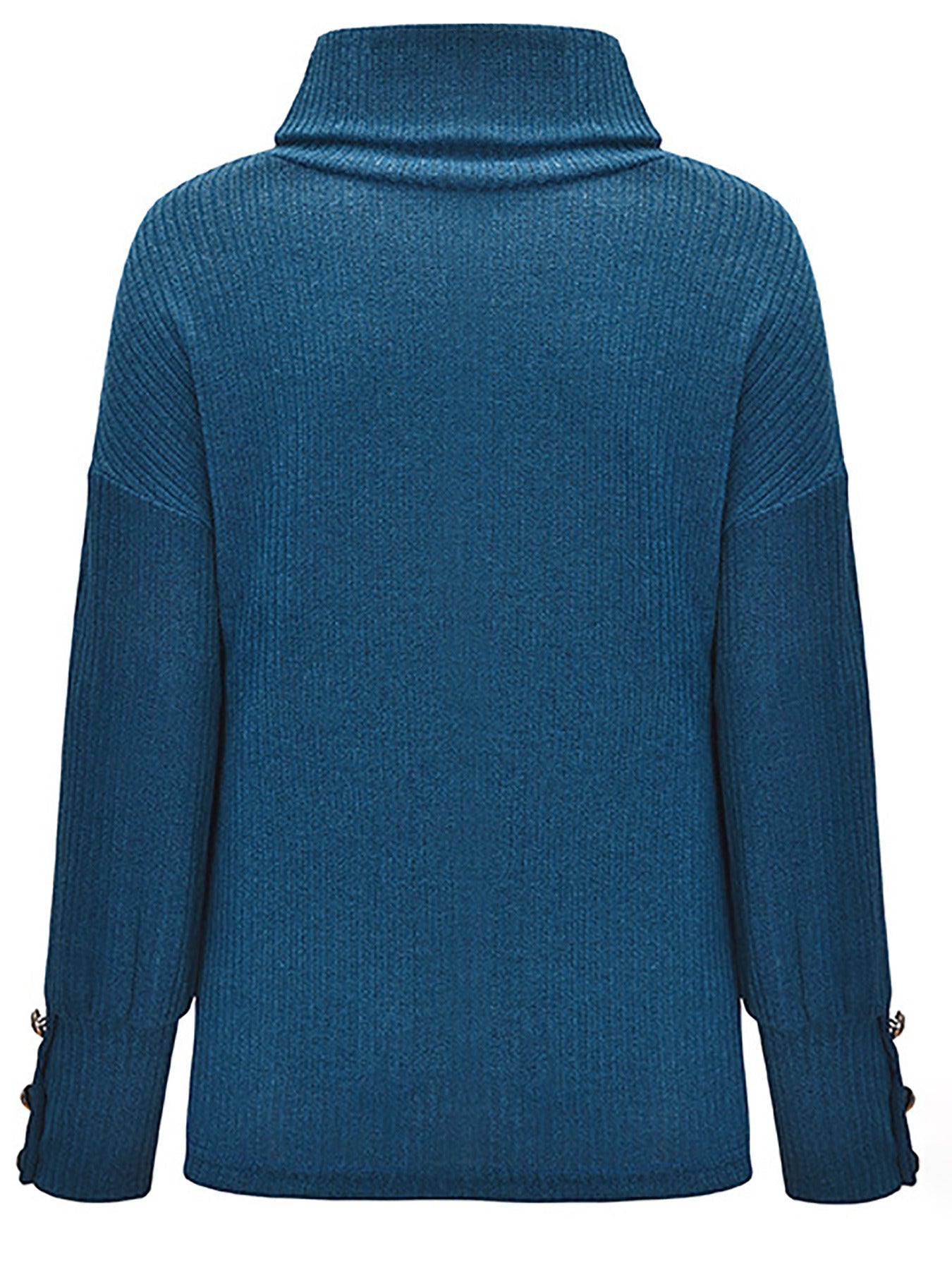 Women's Turtleneck Knitted Button Sweater