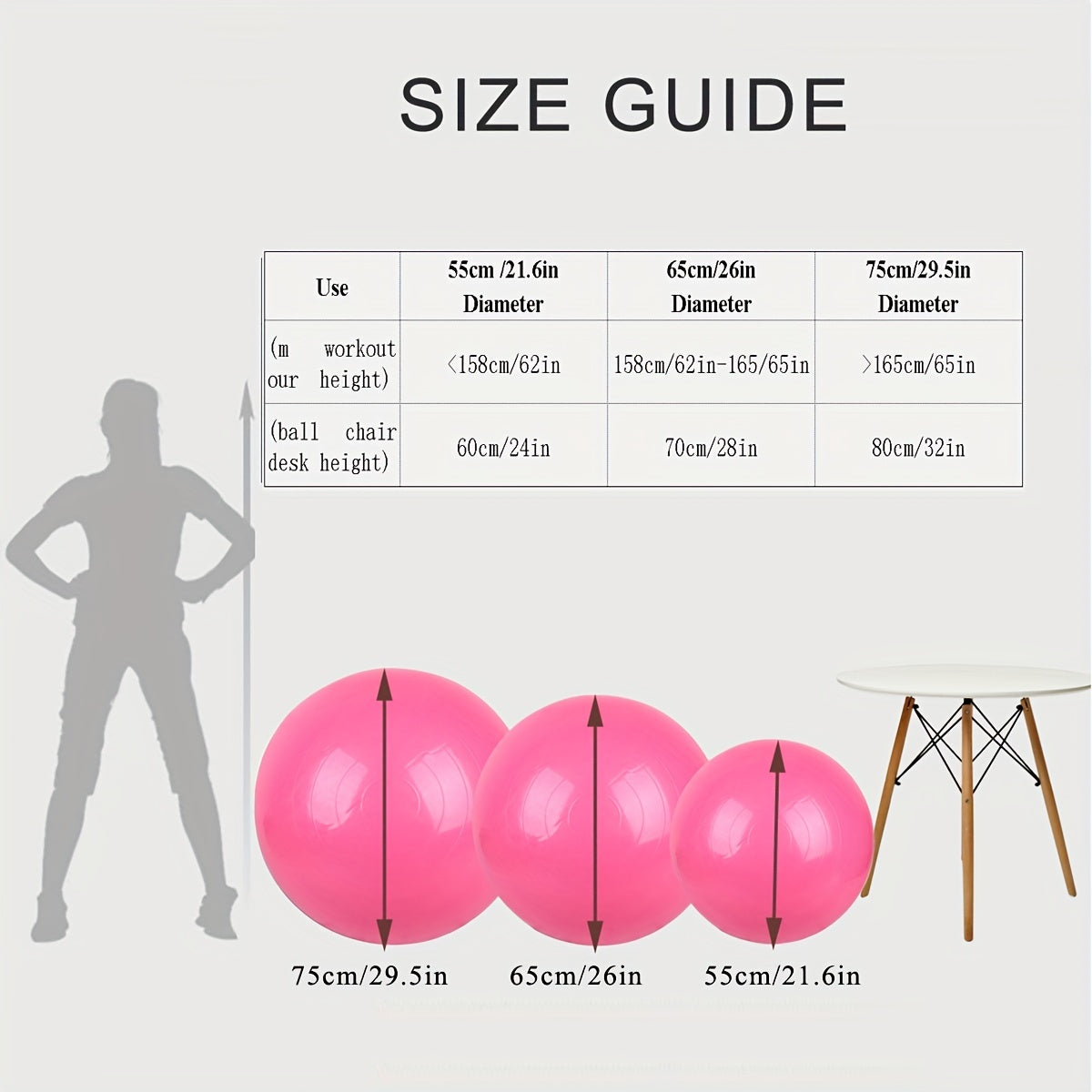 Thickened Yoga Ball for Gymnastics Pilates Fitness Training