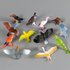 12pcs Bird Animal Model Toys Set for Christmas Halloween Birthday