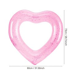 Thick PVC Adult Sequin Inflatable Ring for Couples - Summer Pool Accessory
