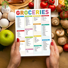 Magnetic Grocery List Pad 52 Sheets 104 P