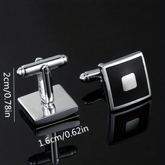 Square Drop Glue French Suit Shirt Cufflinks