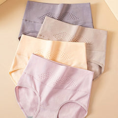 4 Pcs High Waist Briefs Tummy Control Stretchy Panties