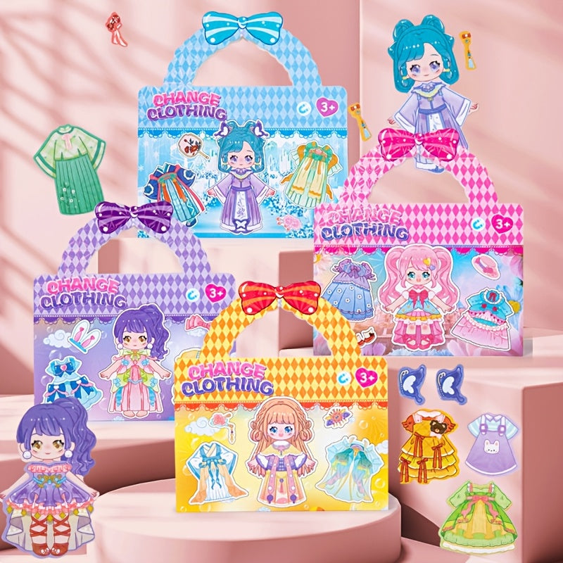 5D Fantasy DIY Paper Dress Up Sticker Book for Family Fun