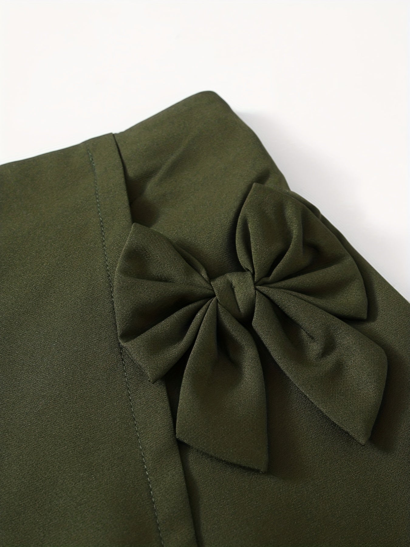Girls' Bowknot Casual Shorts With Skirt