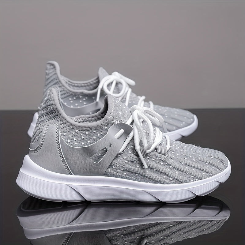 Boy's Breathable Non Slip Sneakers Lace Up Soft Sole Shoes