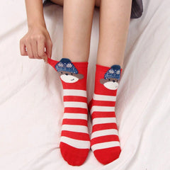 4 Pairs Christmas Pattern Socks Women's Stockings & Hosiery