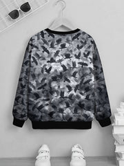 Flying Bird Pattern Print Boys Sweatshirt Long Sleeve Pullover Top