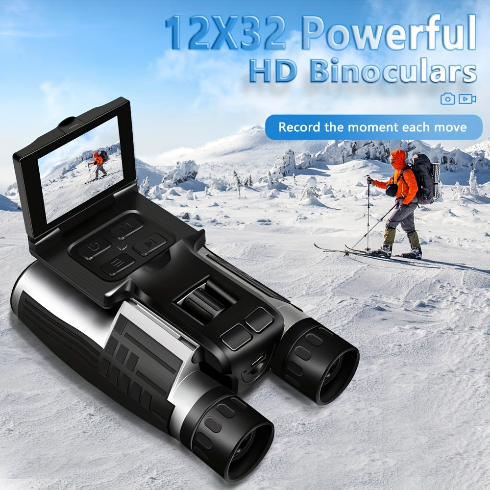 HD 12x32 Binoculars for Travel Camping Hiking