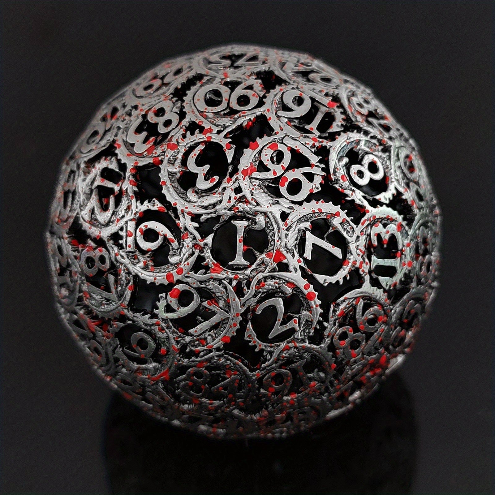 Metal Hollow Dice Polyhedral RPG Accessories Halloween Gift
