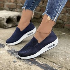 Women's Air Cushion Slip-On Sock Shoes Low Top Comfortable Walking Shoes
