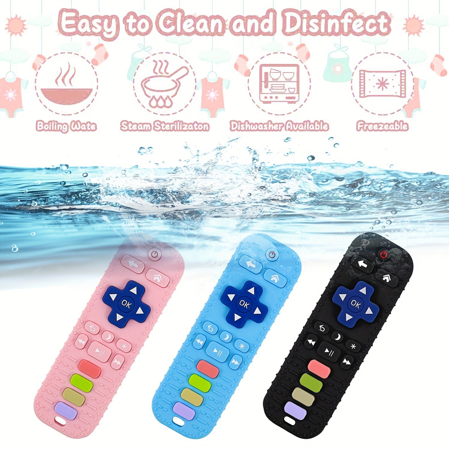 Baby Teething Toys Silicone Teether Toy For Babies 6 12 Months