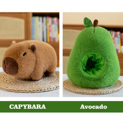 Capybara Plush Toy Soft Green & Yellow Stuffed Animal