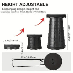 Portable Foldable Stool Adjust Height Outdoor Travel Camping Fish