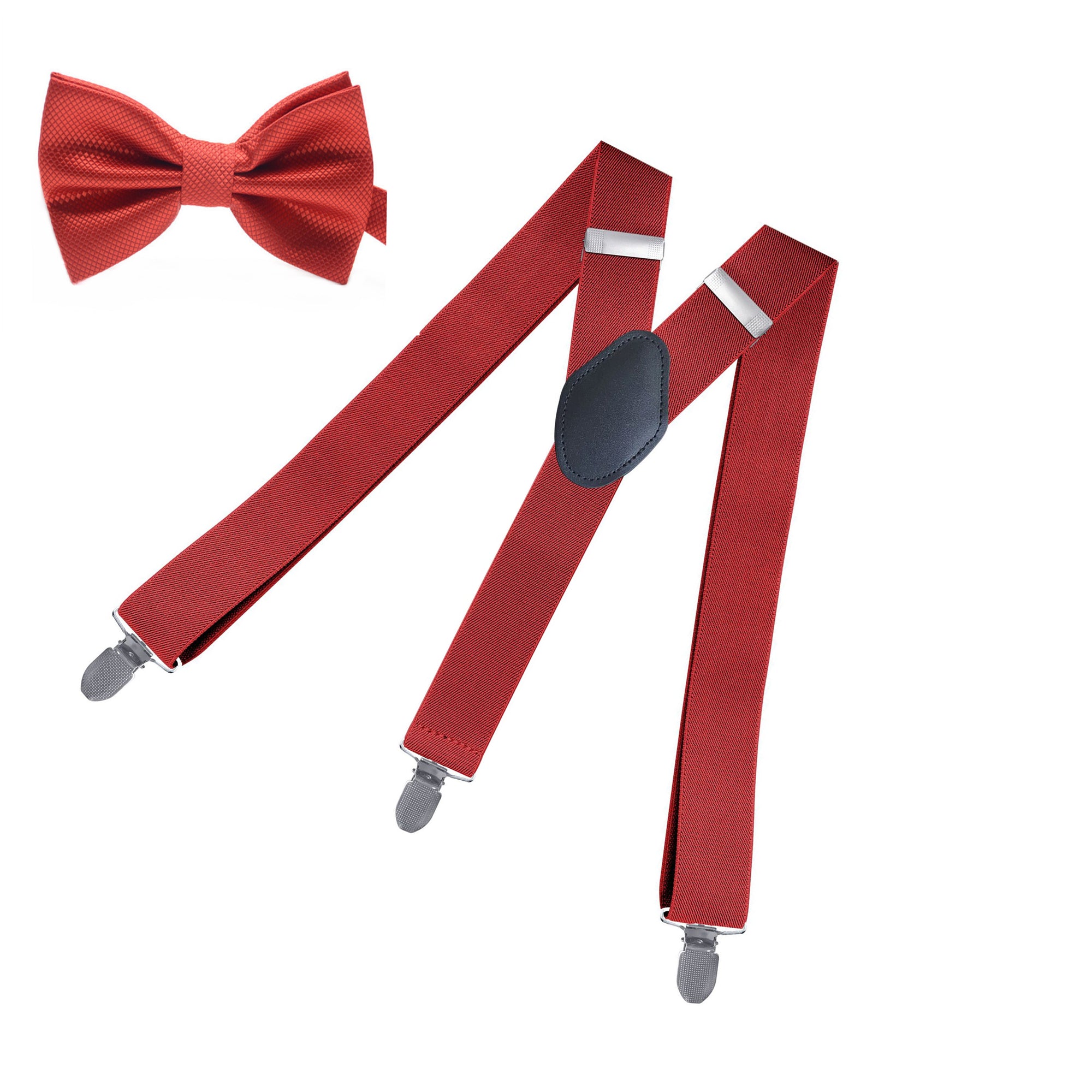 Men's Adjustable Elastic Heavy Duty Suspenders - Y Shape - 3 Clips