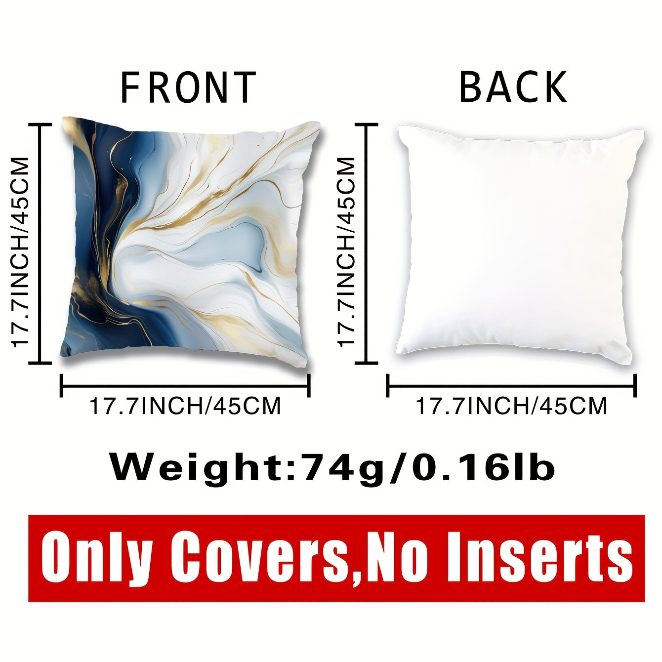 Marble Stripe Flannel Pillowcase for Sofas & Chairs