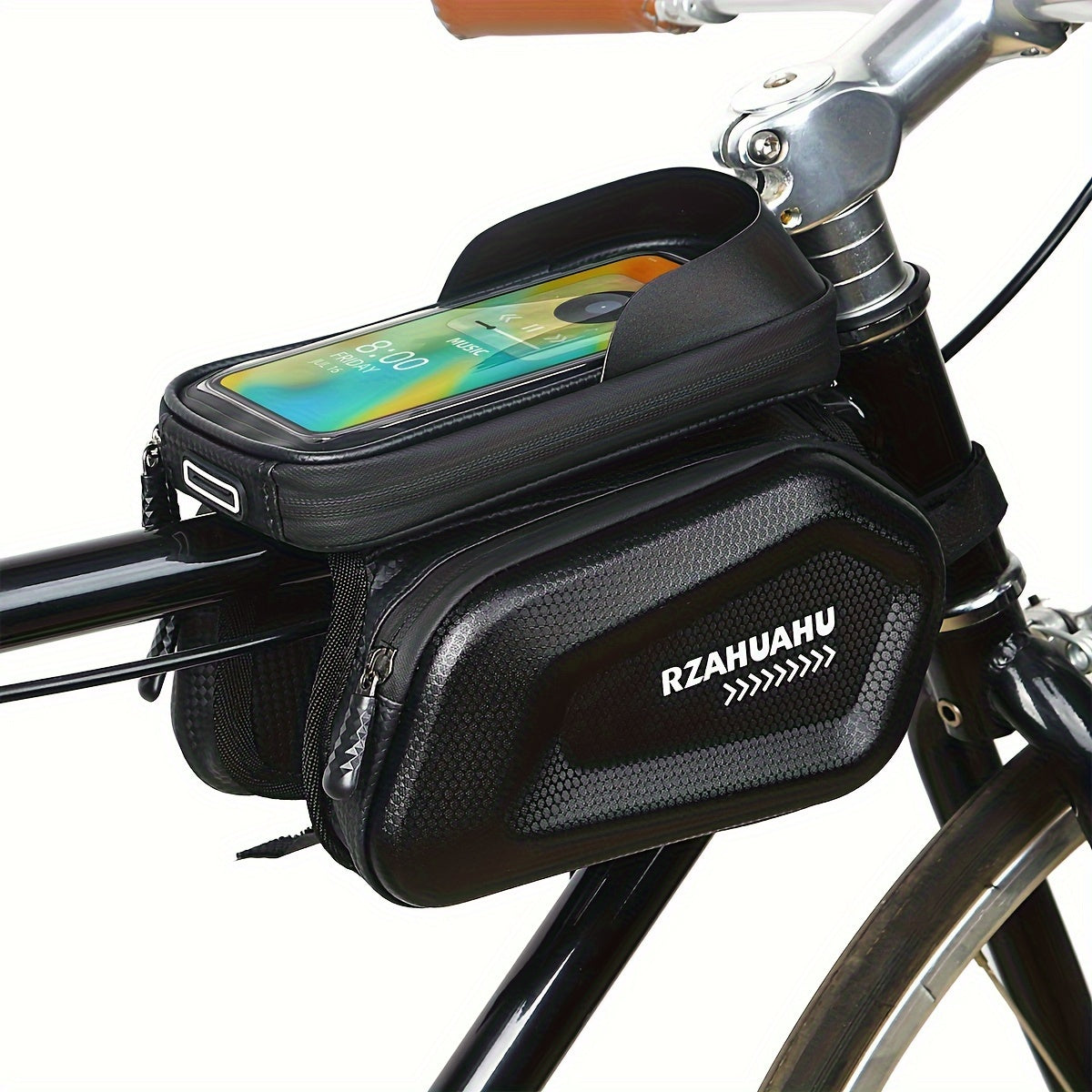 MTB Saddle Bag Double Front Beam Waterproof Touch Screen Handlebar Bag