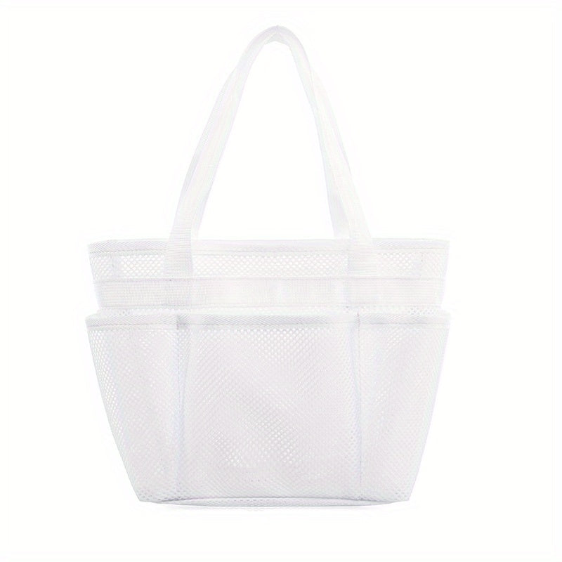 Large Capacity Mesh Beach Bag Multifunctional Foldable Handbag