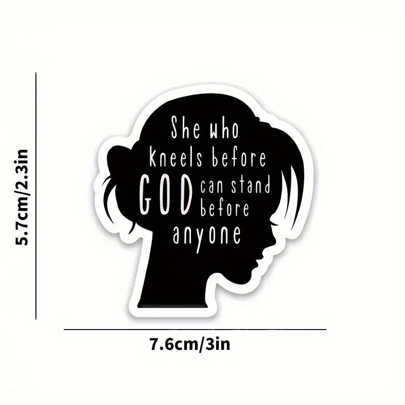 5pcs Religious Stickers Kneeling Before God On Faith Jesus for Room Decor