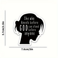 5pcs Religious Stickers Kneeling Before God On Faith Jesus for Room Decor