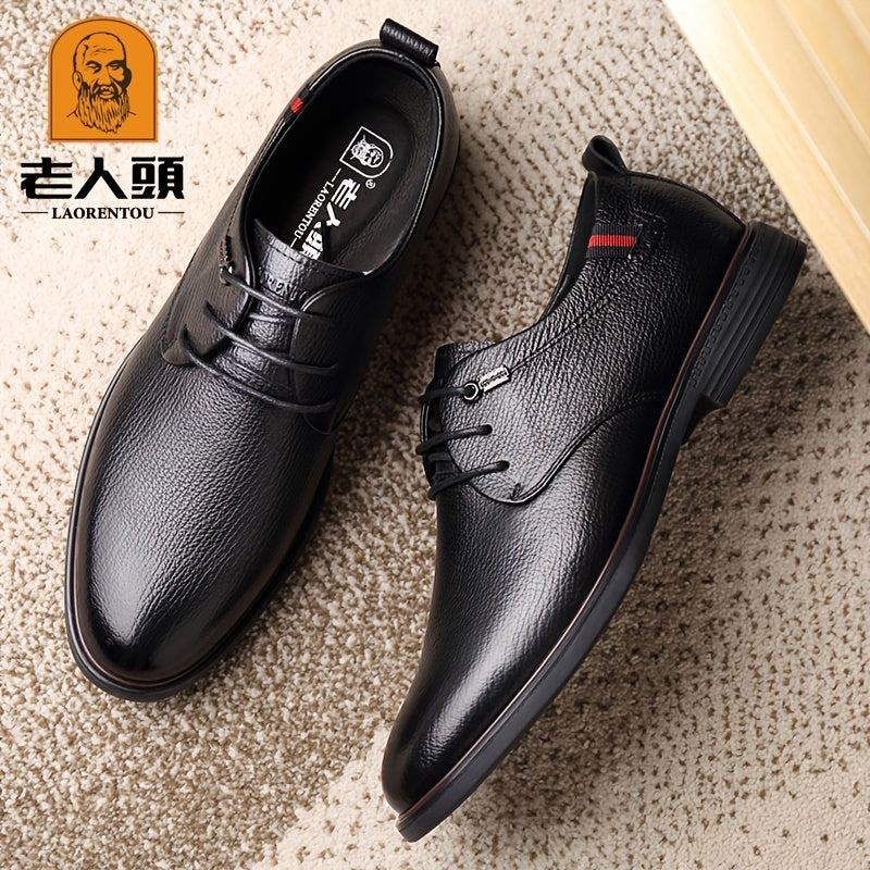 LAORENTOU Men's Leather Loafer Shoes Lightweight Slip On Dress Shoes