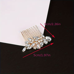 Leaf Rhinestone Hair Comb