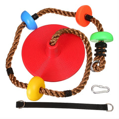 Outdoor Playground Set Accessories Climbing Rope Tree Swing With Disc Swing Seat