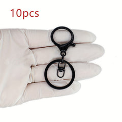 10pcs Colorful Zinc Alloy Hanging Buckle Keychain Bag Pendant Ornament